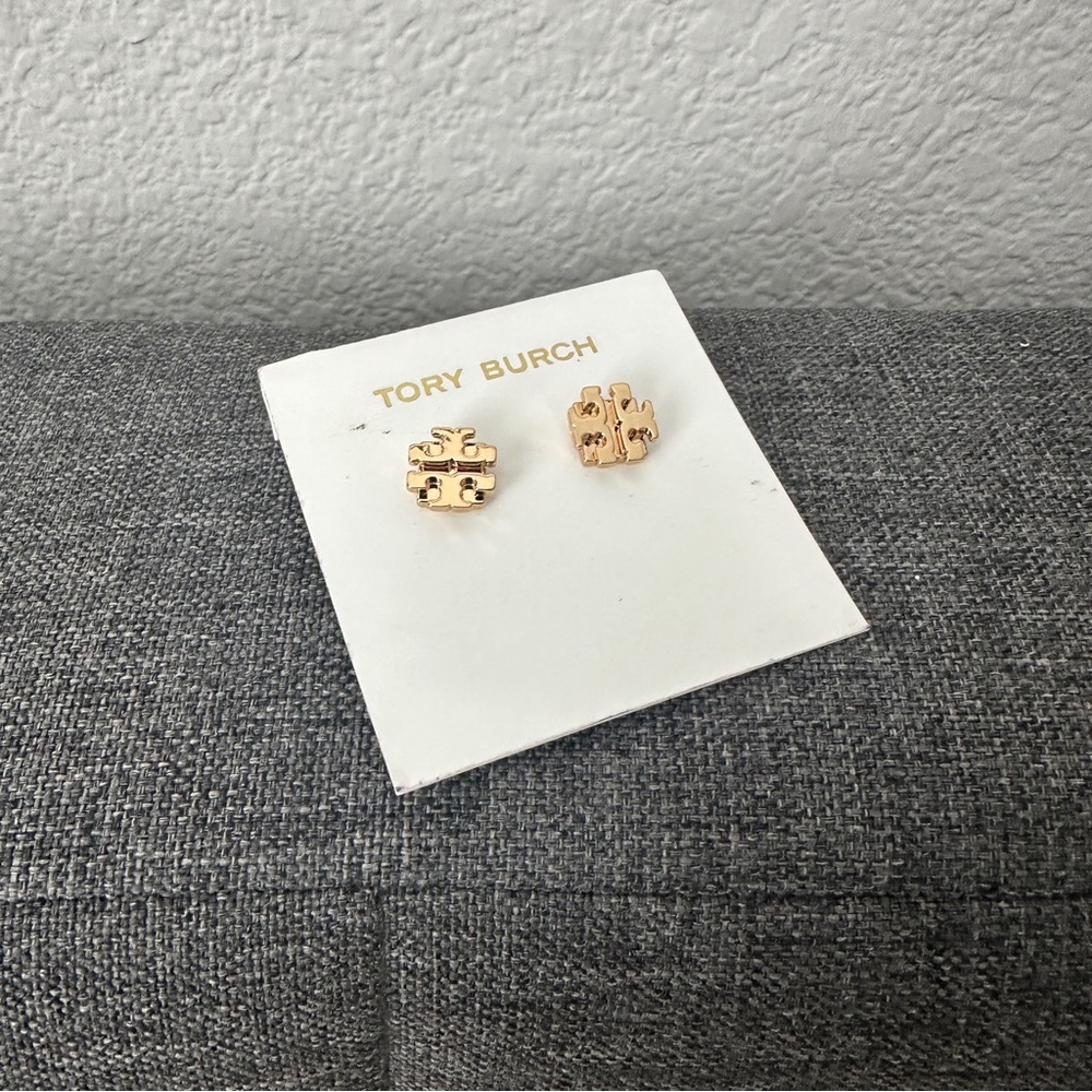tory burch logo earrings